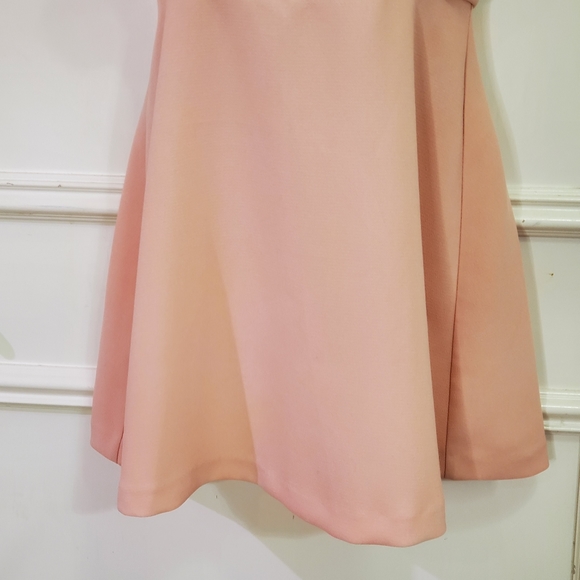 BCBG GENERATION Peach Pink Square Neck Ruffle Mini Dress, Size 6 - Picture 13 of 16